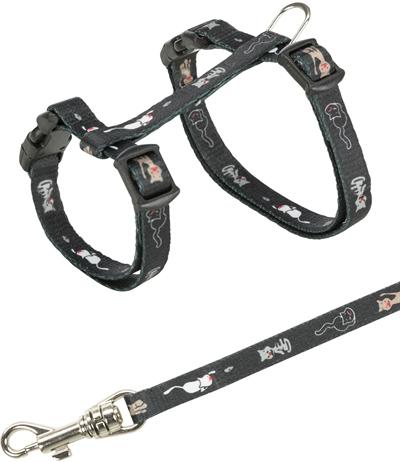Actual product image Trixie Kitty cat harness with cat motif (23, 24, 25, 27, 28, 29, 30, 31, 32, 33, Cat, General)