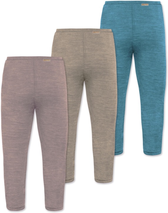 Produktbild Normani 3er Pack Baby Merino Unterhose mit Füssen - 9543 (74)
