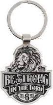 Image du produit Be Strong in the Lord Lion Silver Metal Keychain - Ephesians 6:10
