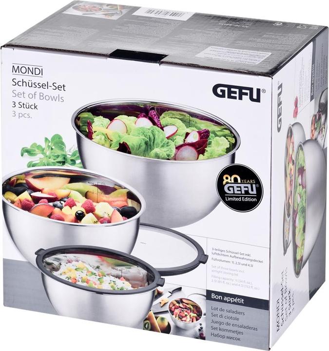 Image du produit GEFU Set de saladiers 'Mondi (24 cm, 4.50 l, 1 x)