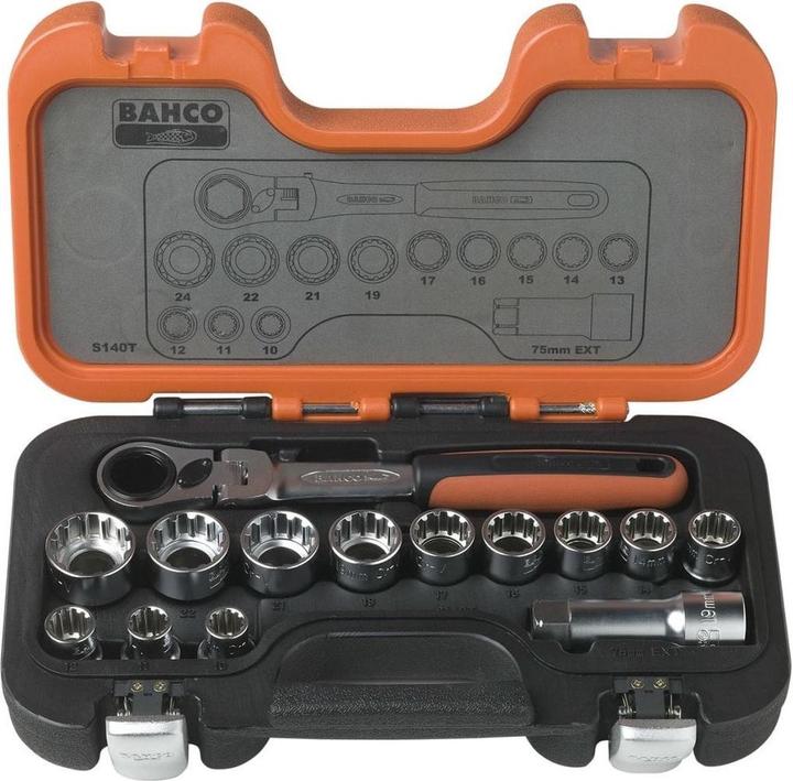 Produktbild Bahco Durchsteck-Steckschlüssel-Satz (19 mm, 12 mm, 24 mm, 14 mm, 22 mm, 16 mm, 10  mm, 21 mm, 17 mm, 11 mm, 15 mm, 13 mm)