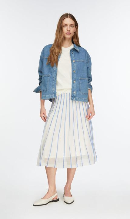 Produktbild Comma Gestrickter Rock mit angedeuteter Plissée-Optik und elastischem Bund (48)