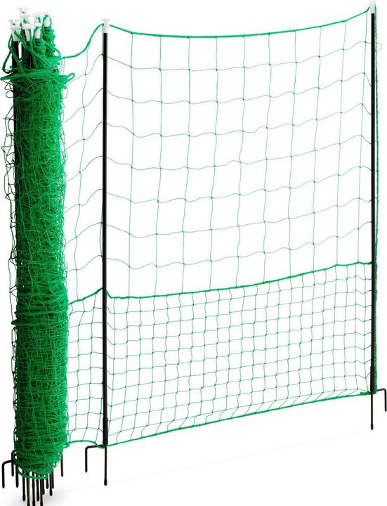Produktbild Wiesenfield Mobiler Hühnerzaun Geflügelzaun Geflügelnetz Hühnernetz 25 m 125 cm Weidezaun
