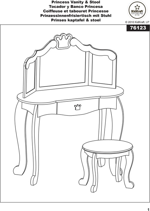 Produktbild KidKraft Prinzessinnenfrisiertisch (Kindersofa)