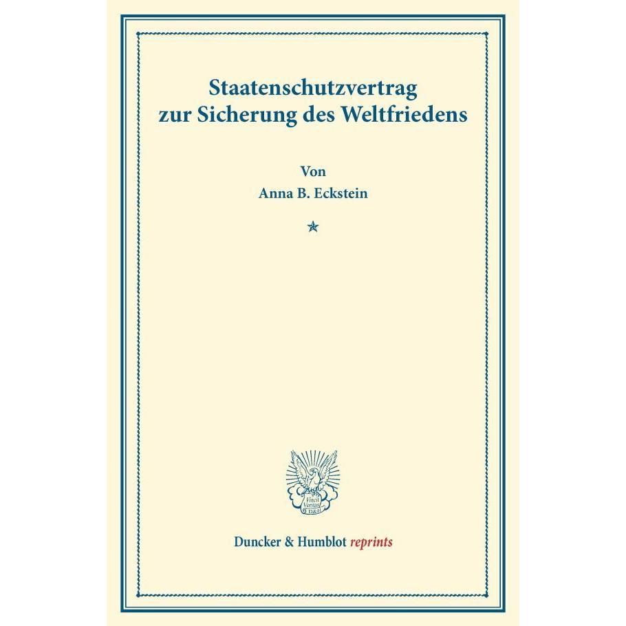 Staatenschutzvertrag zur Sicherung des Weltfriedens., Fachbücher