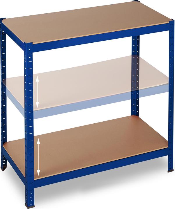 Actual product image Relaxdays Heavy-duty Shelving Blue