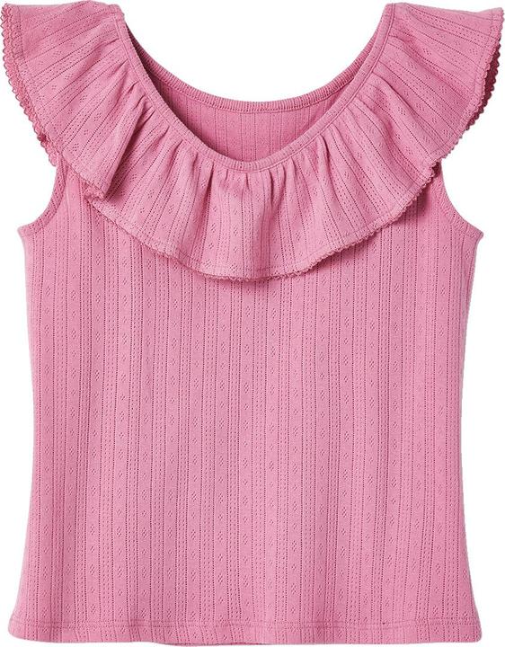 Produktbild Vertbaudet Mädchen Volant-Top aus Pointelle-Jersey (146, 152)