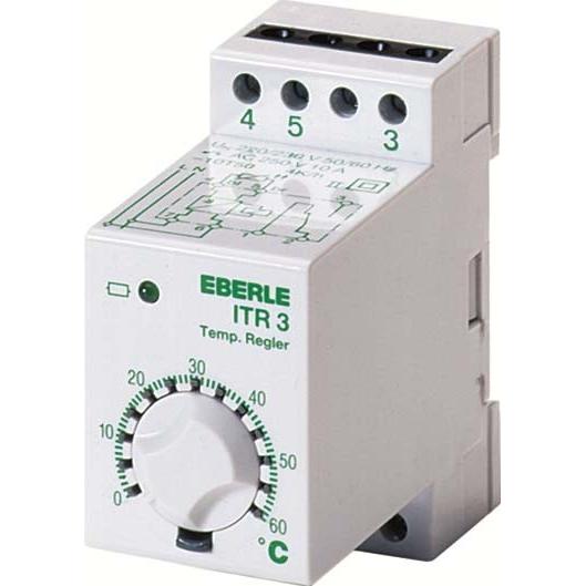 Eberle Controls Eberle Temperaturregler auf Tragschiene ITR-3 20 -40...20C AC 230V 1We pot.frei, Thermostat