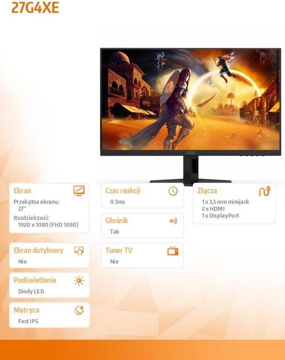 Produktbild AOC 27G4XE (1920 x 1080 Pixel, 27")