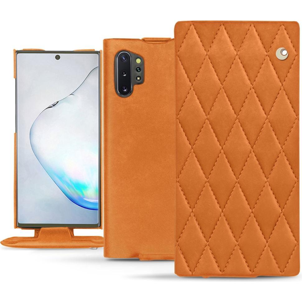 Noreve Lederschutzhülle vertikal (Samsung Galaxy Note 10+), Smartphone Hülle, Orange