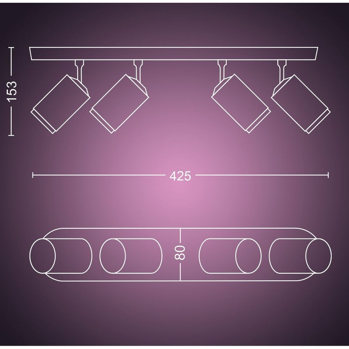 Image du produit Philips Hue Fugato Base BT (1400 lm, GU10)