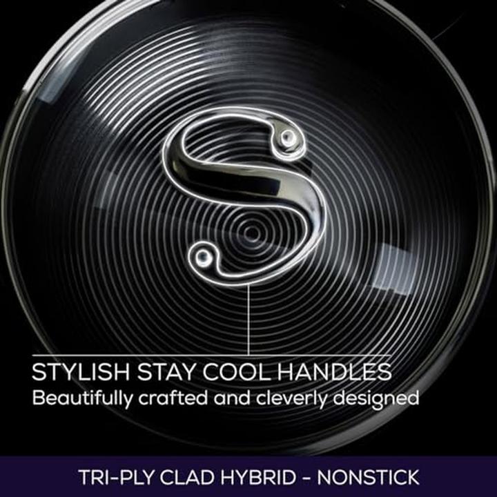 Actual product image Circulon SteelShield C-Series Induction Sauté Pan with Lid and Hybrid Non-Stick Coating (30 cm, Frying pan, Stainless steel)