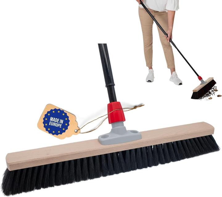 Immagine prodotto Novaliv Grosser Besen Saalbesen 100 cm mit Teleskopstiel Borsten Kunstborsten Besen fein mit Stiel We (1 pz.)