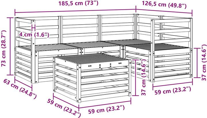 Produktbild vidaXL Outdoor-Sofagarnitur