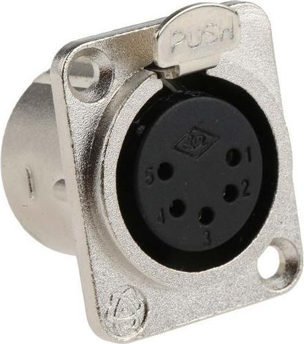 Produktbild RS PRO Einbaubuchse XLR vernickelt 5-polig