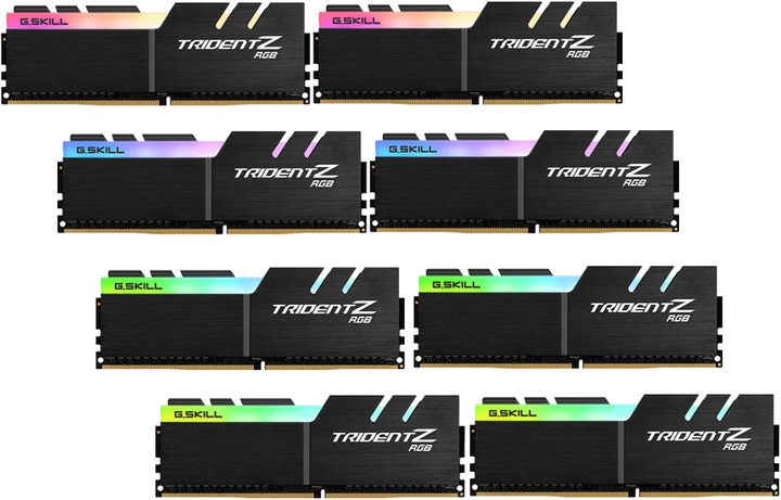 Produktbild G.Skill Trident Z RGB (8 x 32GB, 3200 MHz, DDR4-RAM, DIMM)