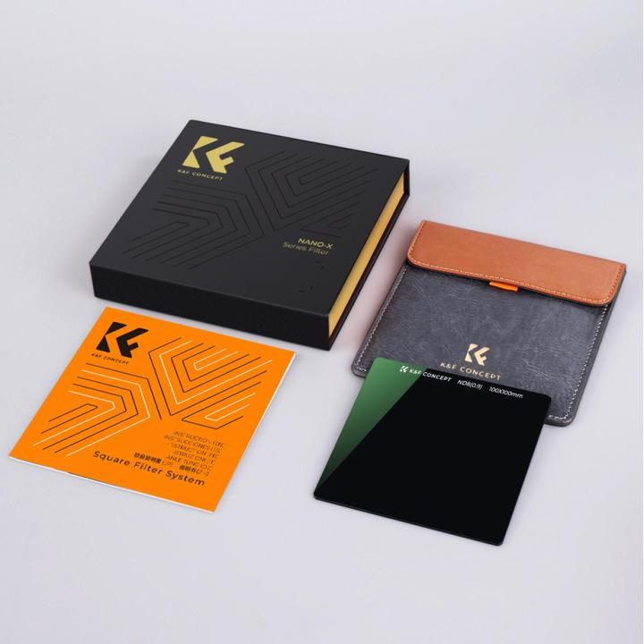 Produktbild K&F Concept 100*100*2mm Square Full ND8, Optics Glass, HD, Waterproof, Anti Scratch (ND- / Graufilter, 100 mm)