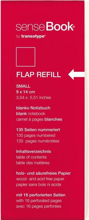 Produktbild Transotype senseBook FLAP REFILL (A6, Liniert, Kein Einband)