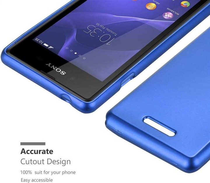 Actual product image Cadorabo TPU Matt Metallic Cover (Sony Xperia E3)