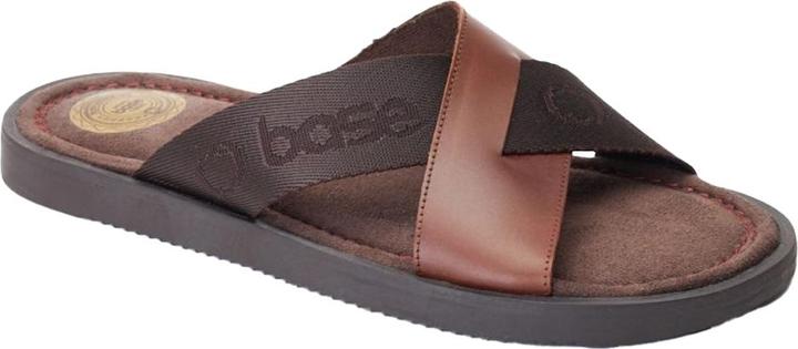 Actual product image Base London Mens Webb Leather Sliders (40)
