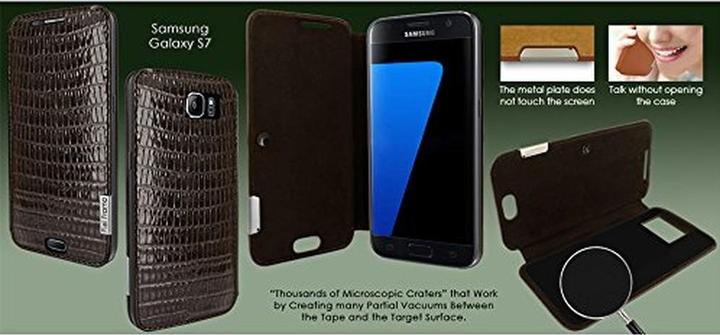 Actual product image Piel Frama FramaSlim Leather Case for Samsung Galaxy S7 - Lizard Brown (Samsung Galaxy S7)