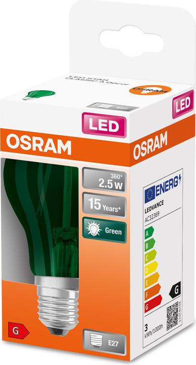 Actual product image Osram LED Monochrome (E27, 2.50 W, 45 lm, 1 x, G)