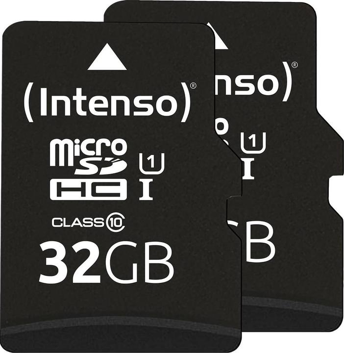Productafbeelding Intenso UHS-I Premium (2-Pack) (32 GB, microSDHC, U1, UHS-I)
