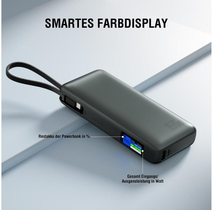 Produktbild 4smarts Powerbank USB-C Kabel 20000mAh (20000 mAh, 165 W, 74 Wh)