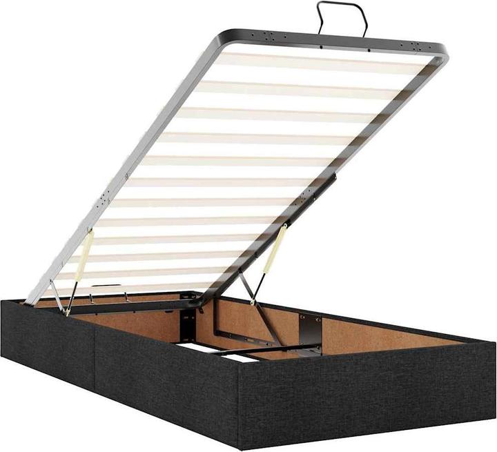 Image du produit VidaXL Lit Ottoman sans matelas Noir 100x200 cm Tissu (100 x 200 cm)