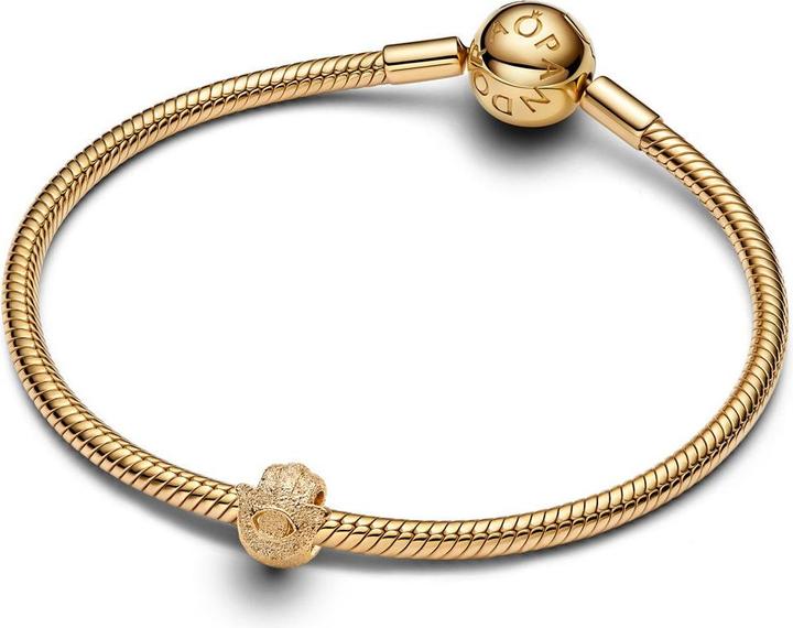 Image du produit Pandora Textured Hamsa Hand Mini Charm (Acier inoxydable, Plaqué or)
