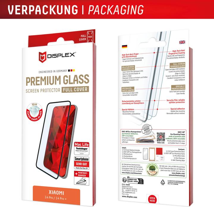 Productafbeelding Displex Premium Glass 3D (1 Stuk, Xiaomi Redmi Note 14 Pro+ 5G, Xiaomi Redmi Note 13 Pro+)