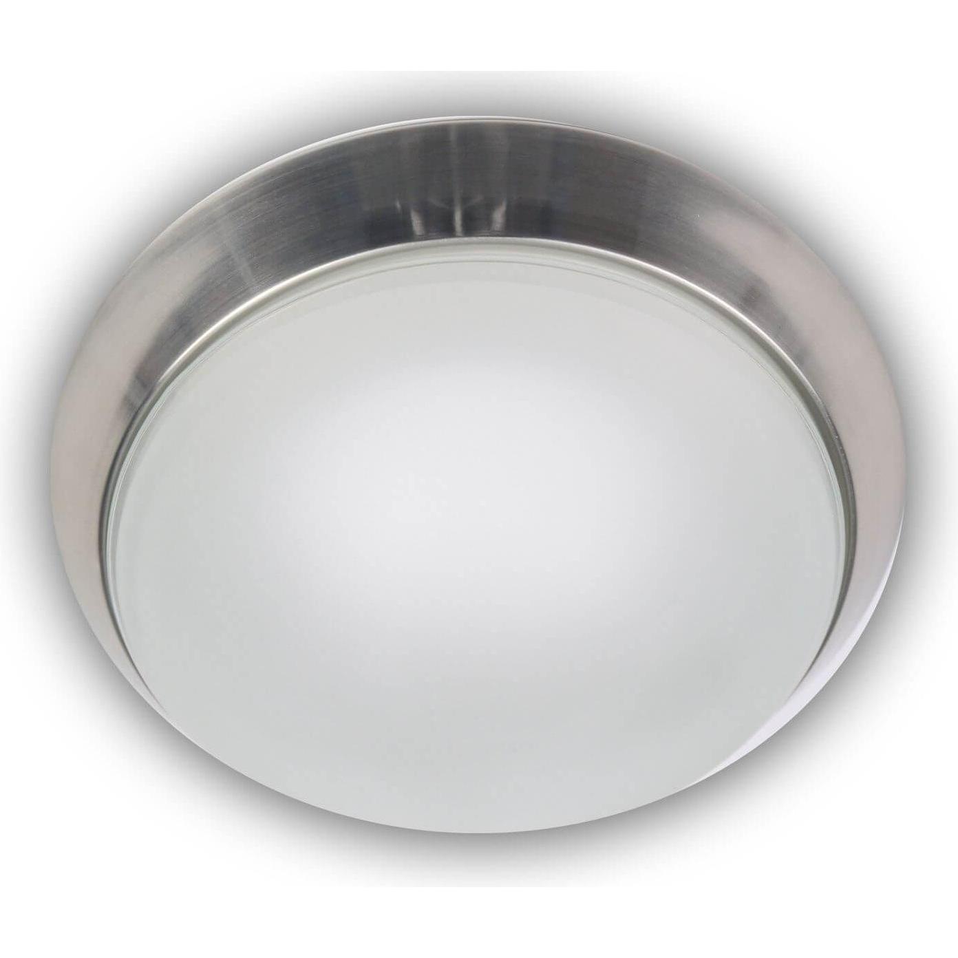 Niermann Stand By, Wandleuchte + Deckenleuchte, Niermann LED 10W Deckenleuchte satiniert Glas Klarrand, Nickel matt, 30c...