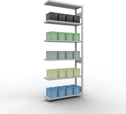 Produktbild Schulte Lagertechnik Stecksystem Anbauregal MULTIplus250 mit Längenriegel