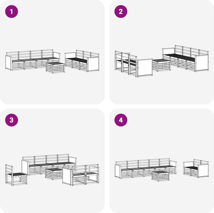 Produktbild vidaXL Outdoor-Sofa
