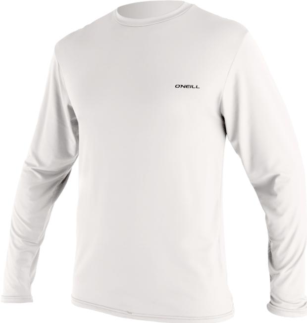 O'Neill Basic Skins L/S Sun Shirt- WHT- Men