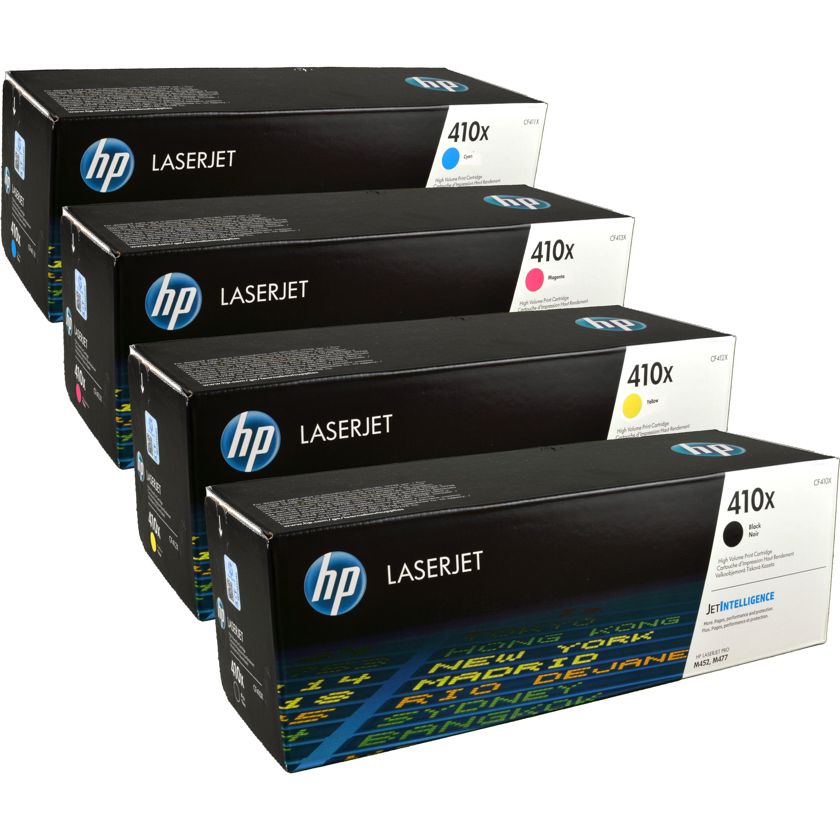 HP, Toner, 4 Toner CF410X-CF413X 410X Multipack K C M Y a 4 colori (M, C, Y, FC)