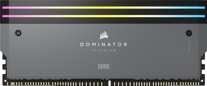 Image du produit Corsair DOMINATOR Titanium Light Enhancement Kit, 2-up config, Functional LEDs, Grey Heatsink, no DRAM ICs (RGB)