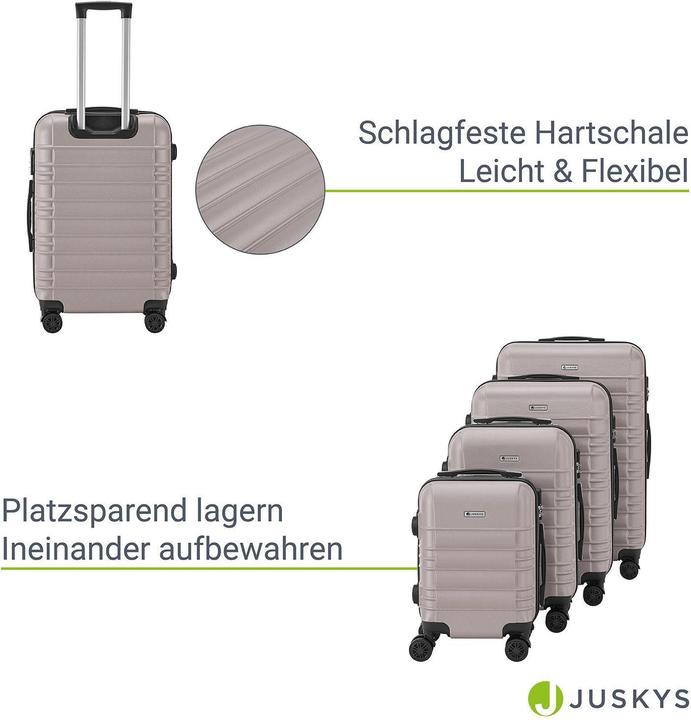 Image du produit Juskys Set de valises rigides Rome (41 l)