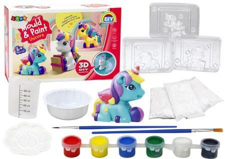 Produktbild Lean Toys 3D-Einhorn-Gipsabdrücke mit DIY-Farben