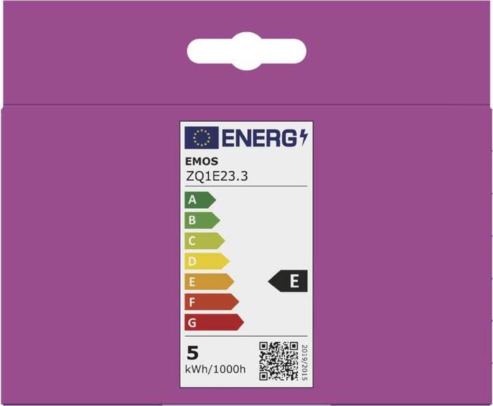 Energy Label Emos LED lamp Classic Mini Globe / E14 / 4.2 W (40 W) / 470 lm / Neutral white (E14, 470 lm, 3 x)