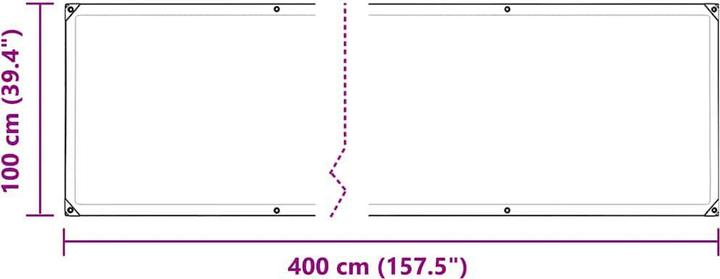 Immagine prodotto vidaXL Telone trasparente con occhielli 1x4 m telone trasparente in polietilene (4 x 1 m)