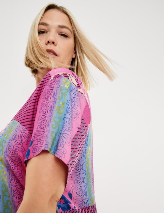 Image du produit Samoon Robe manches longues courte Robe tunique avec imprimé patch (52)