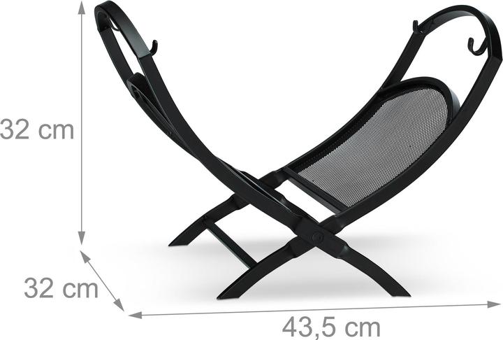 Actual product image Relaxdays Fireplace wood basket