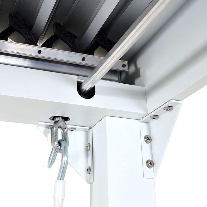 Produktbild Mendler Alu Pergola HWC-L41, stabiles 8cm-Metall-Gestell 3x3,7m, weiss (360 cm, 360 cm)