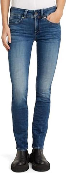 Produktbild G-Star Midge Zip Mid Straight Jeans medium indigo aged (28)