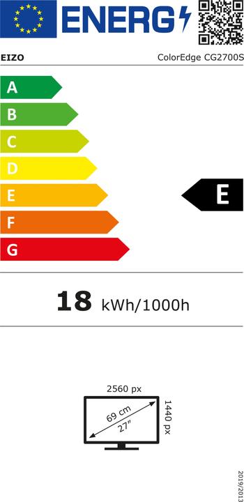Etichetta energetica Eizo CG2700S ColorEdge (2560 x 1440 pixel, 27")