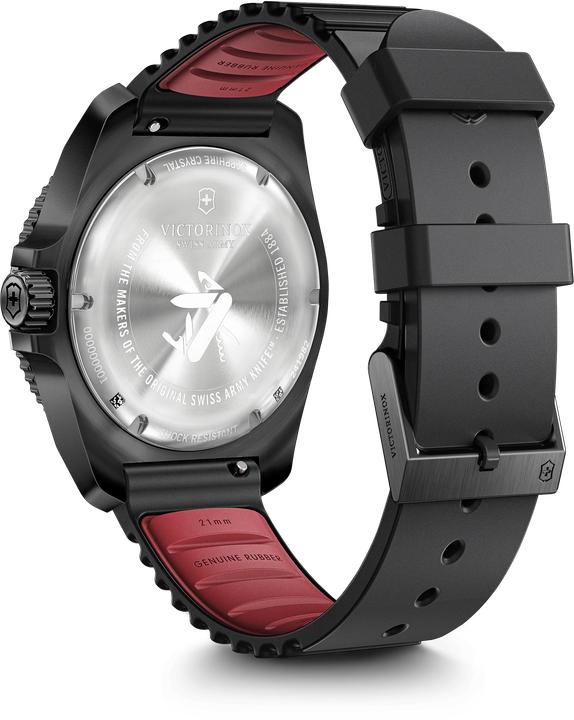 Image du produit Victorinox Journey 1884, Montres de plongée, Montres Homme, 43 cm, Cadran noir, Bracelet noir, caoutchouc (Montre de plongée, 43 mm)