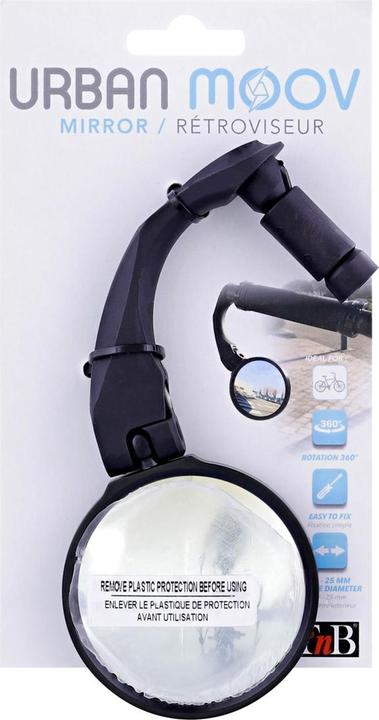 Actual product image T'nB WAY Urban Moov Velo steering wheel mirror black