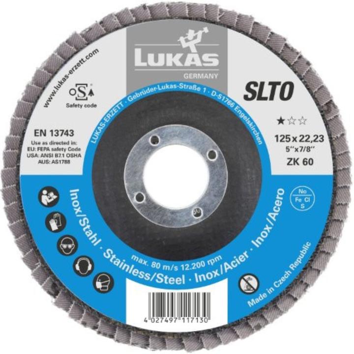 Lukas Flap disc SLTR universal Ø 115 mm zirconia alumina grit 80 (80)