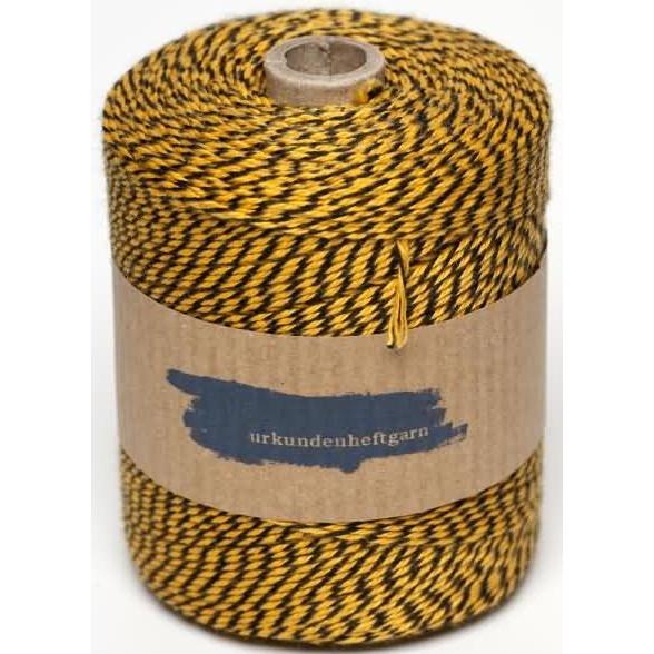 csk kontorbedarf Urkunden-Heftgarn schwarz/gold Rolle ca. 360m, Garn + Wolle, Schwarz